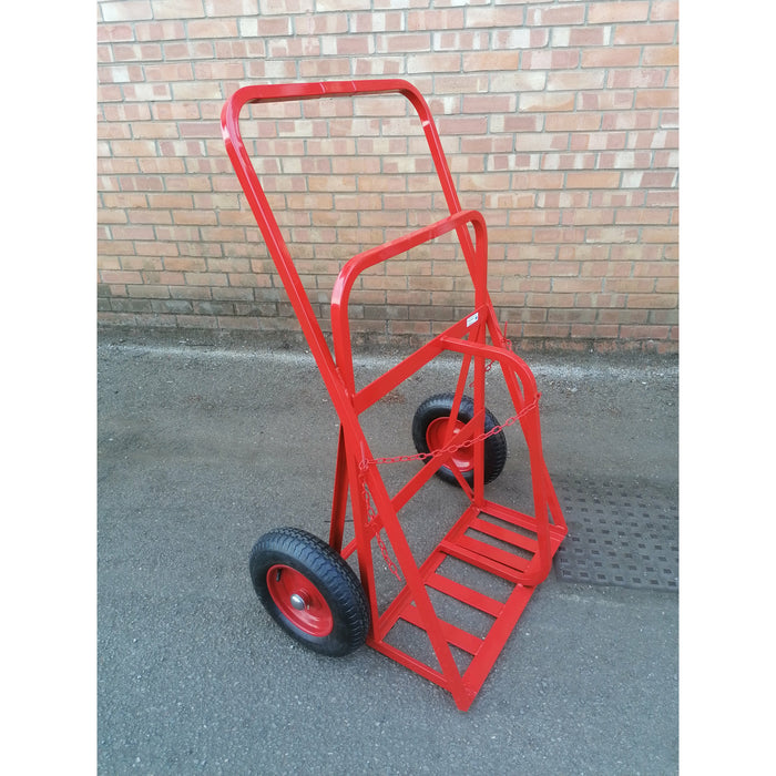 Twin Oxygen Propane Gas Cylinder Trolley | All Terrain Option Available