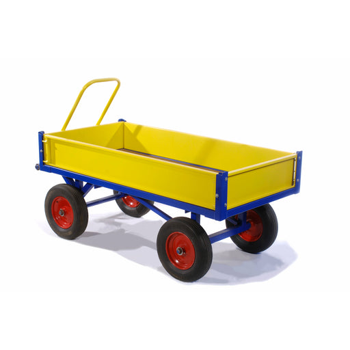 Turntable Platform Trailer Truck With Drop Down Solid Sides