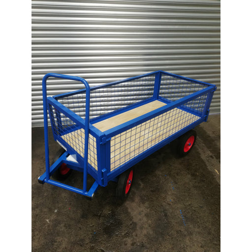 Turntable Platform Trailer Truck With Mesh Fold Down Sides