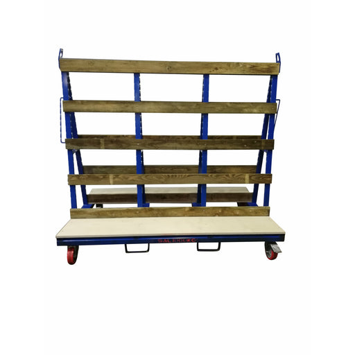 Large Liftable Mobile Glass A-Frame Trolley