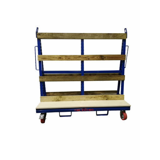 Small Liftable Mobile Glass A-Frame Trolley