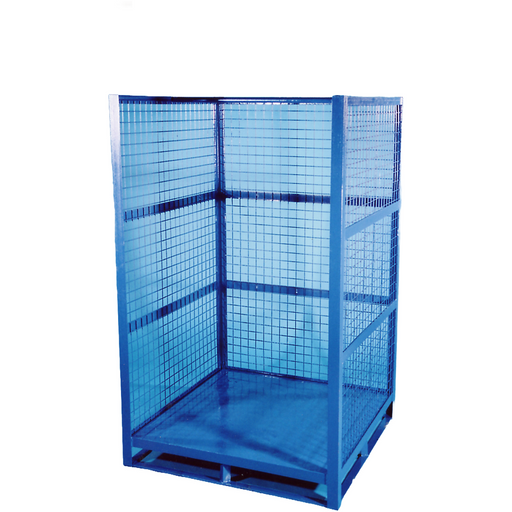 Heavy Duty Three Sided Forkliftable Mesh Parcel Cage