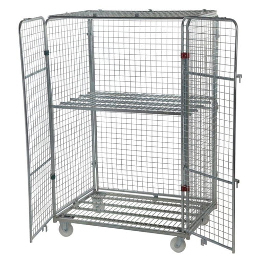 Four Sided Jumbo Security Roll Cage Pallet With Lid