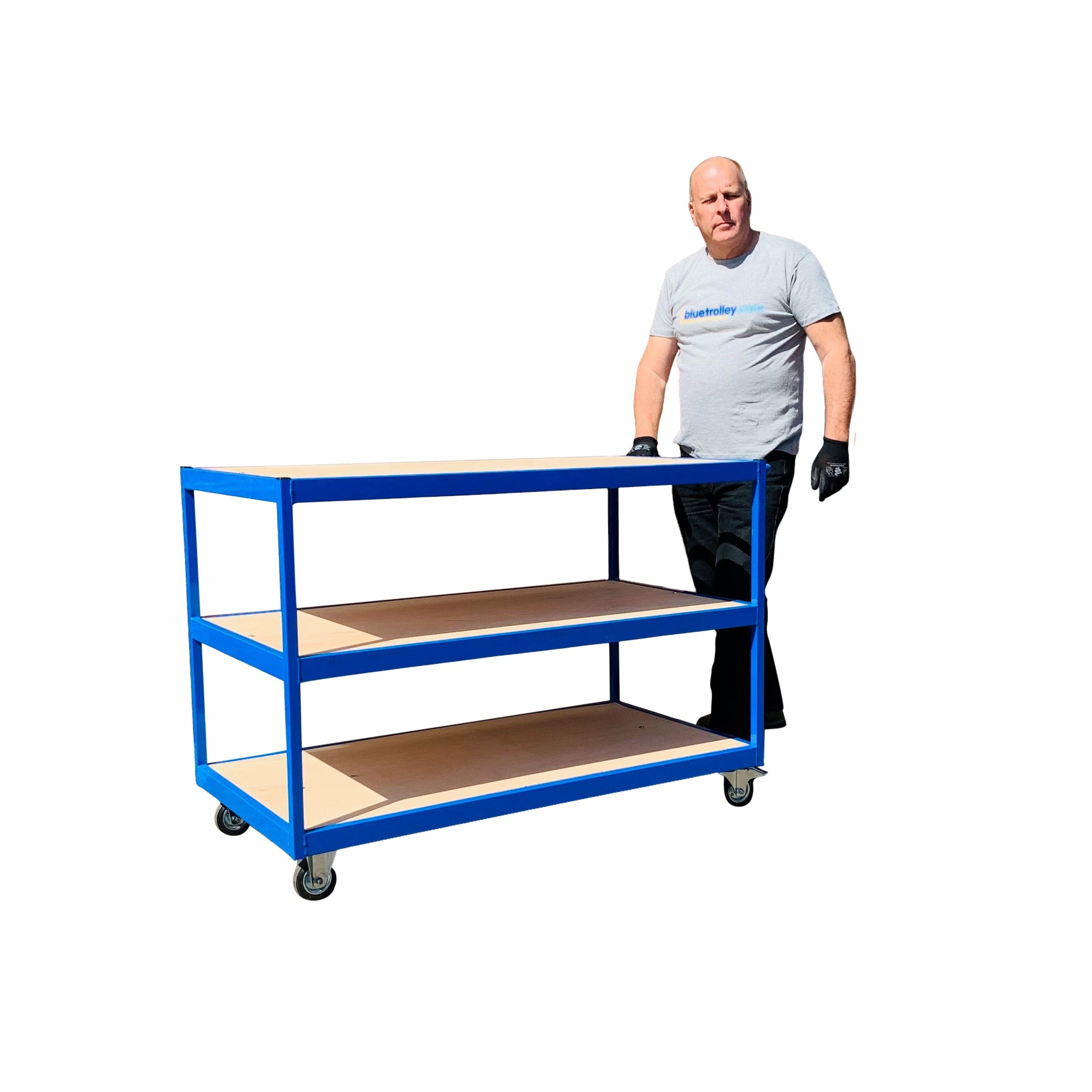 Three Tier Metal Trolley — Blue Trolley