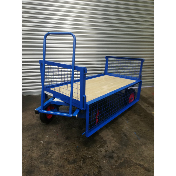 Turntable Platform Trailer Truck With Mesh Fold Down Sides