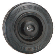 Black Solid Rubber Tyre, Polypropylene Centre | 80 - 125mm Wheel