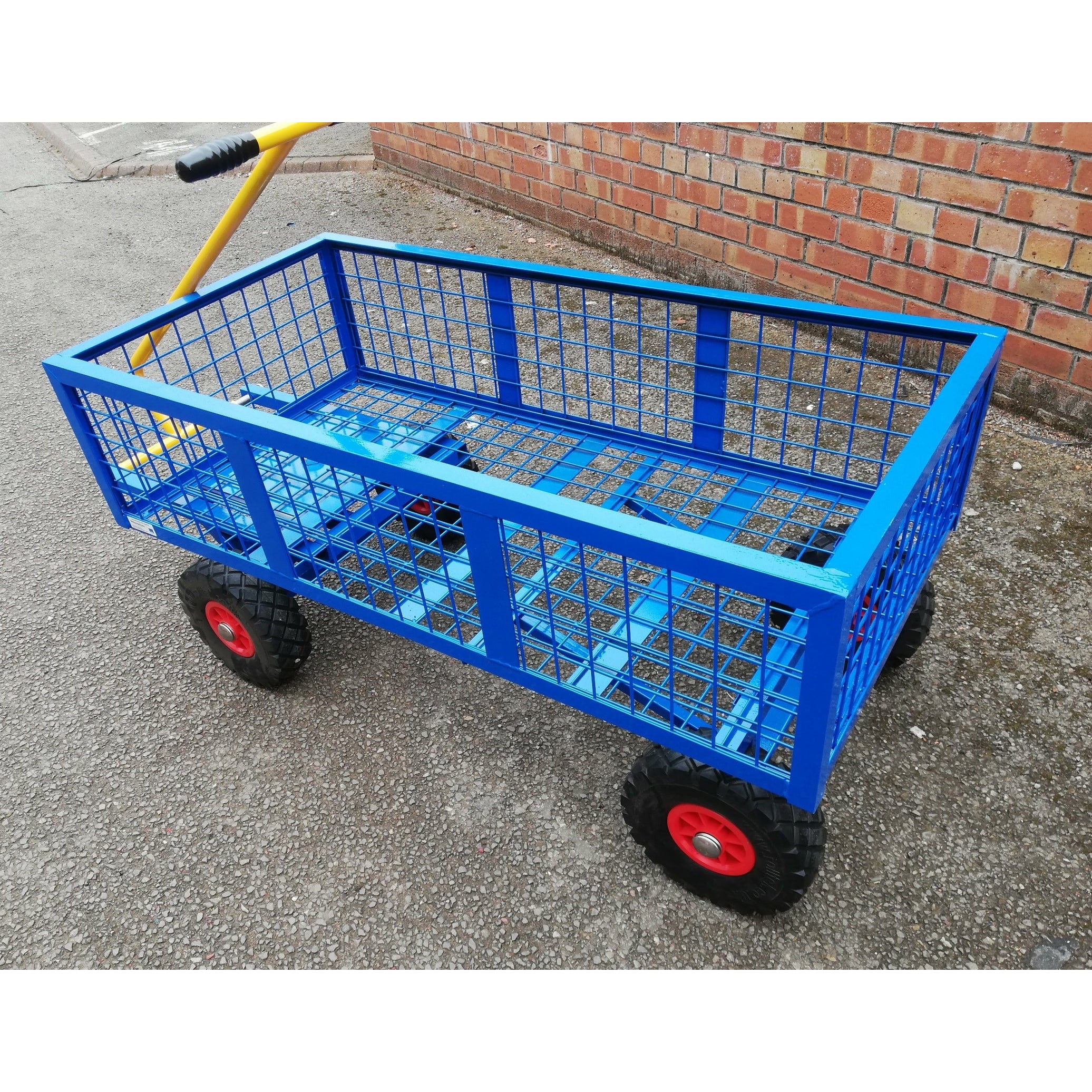 Garden Mesh Platform Trolley Industrial Trolleys Blue Trolley
