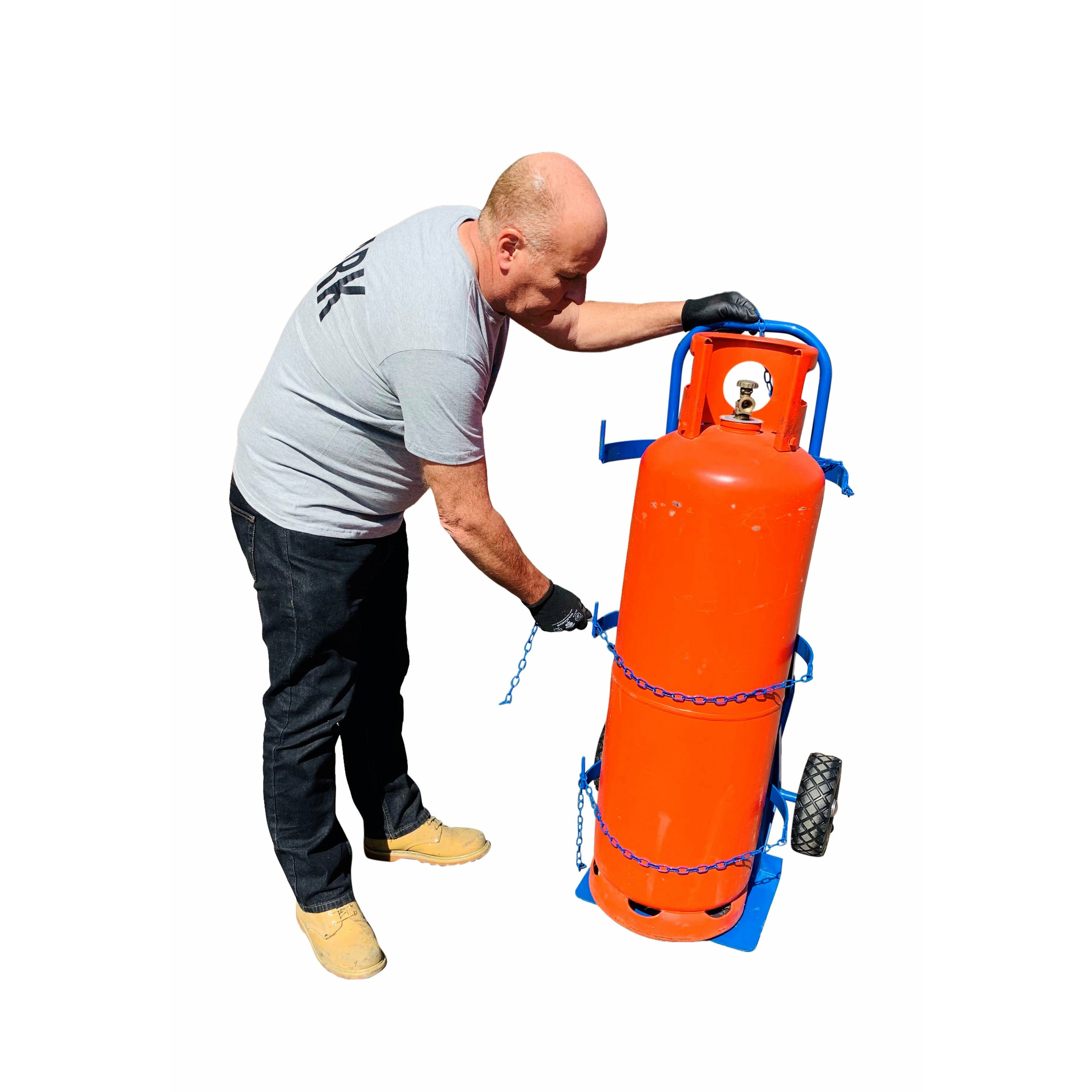 Three Wheel Gas Cylinder Trolley (Tri-Truck) | Blue Trolley