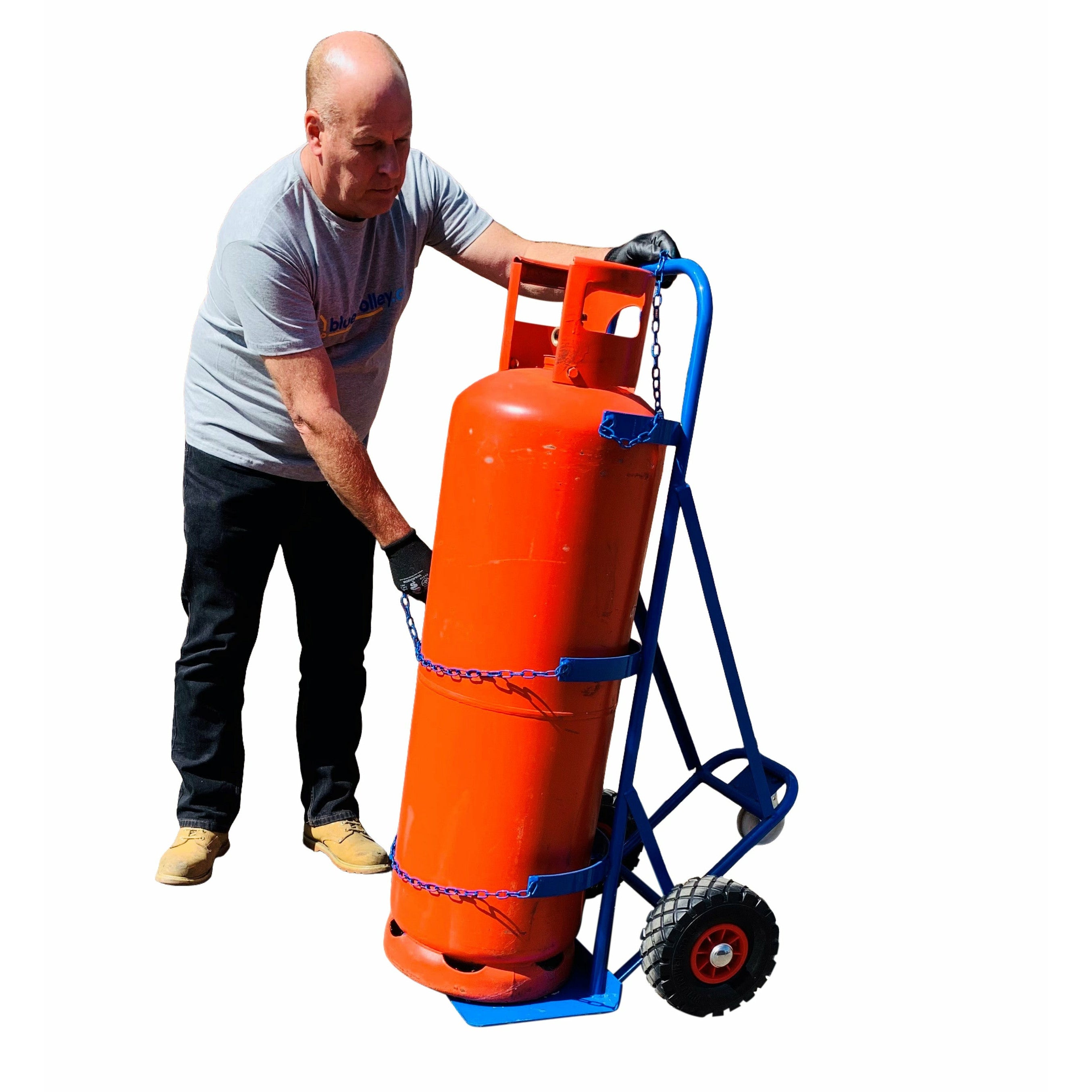 Three Wheel Gas Cylinder Trolley (Tri-Truck) | Blue Trolley